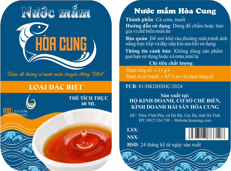 Nước mắm Hòa Cung chai 60ml